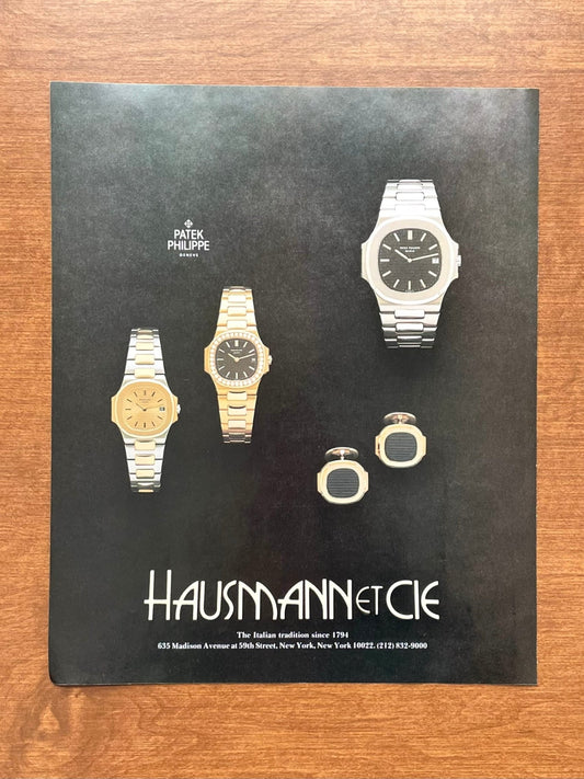 1982 Patek Philippe Nautilus Ref. 3700 Hausmann Advertisement
