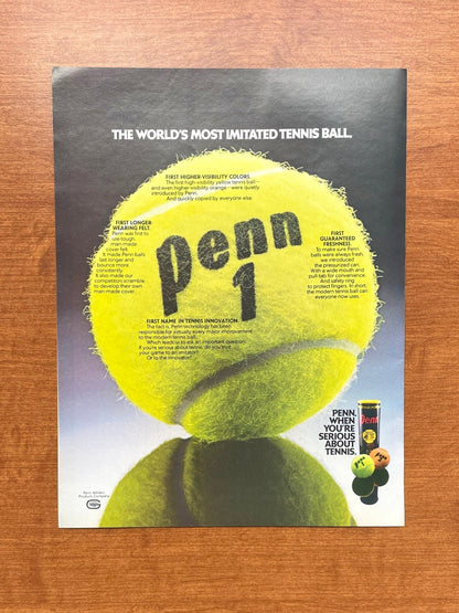 1982 Penn Tennis Ball Advertisement
