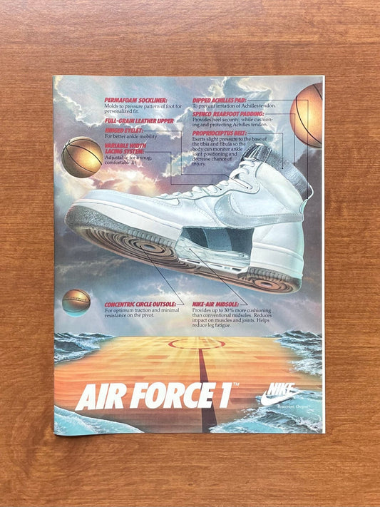 1983 Nike Air Force 1 Basketball Sneaker Advertisement