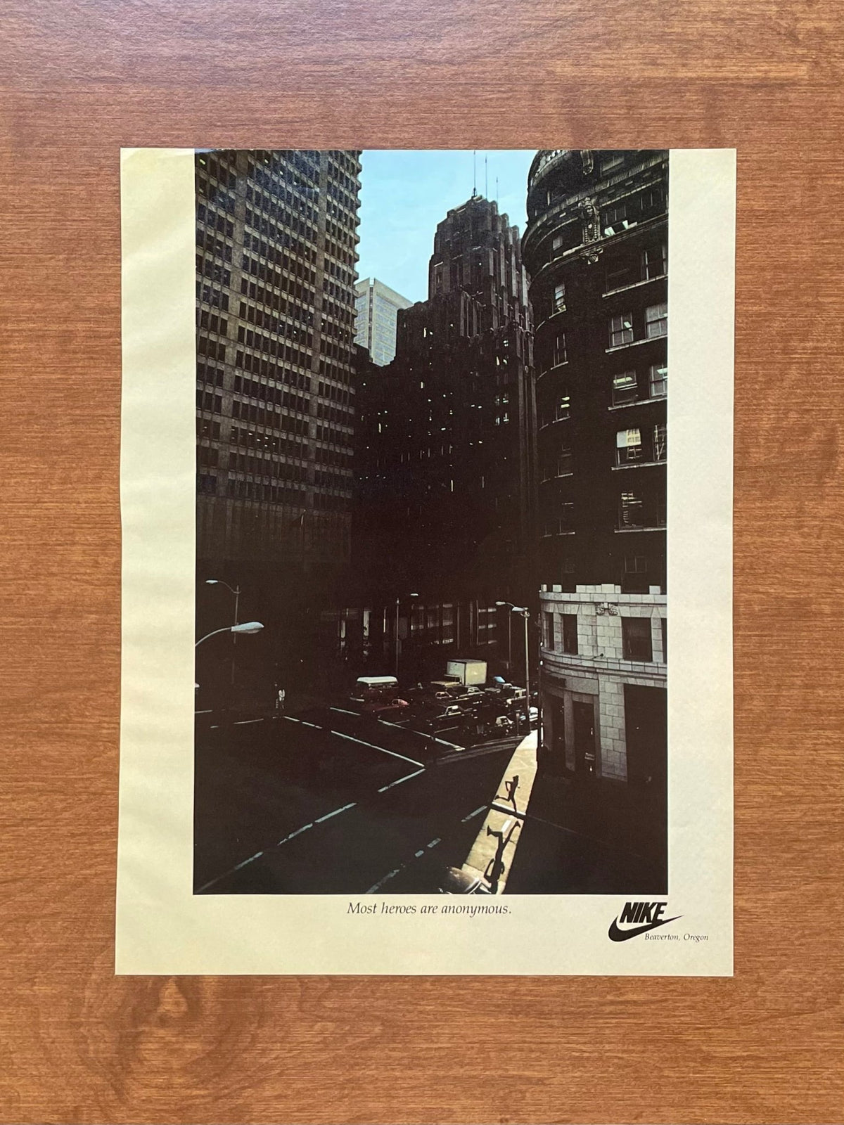 1983 Nike "Most heroes are anonymous" Seattle Advertisement