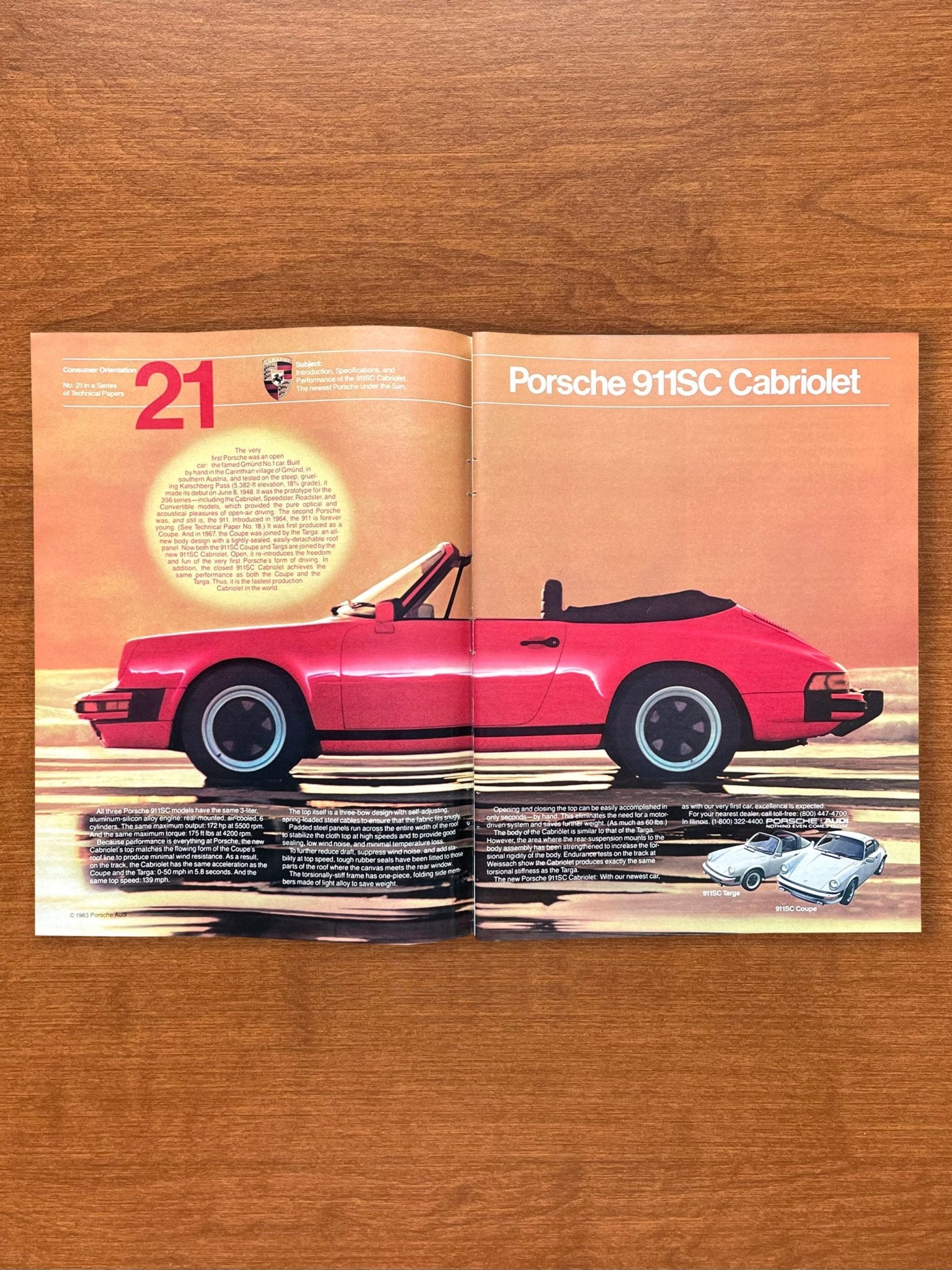 1983 Porsche 911SC Cabriolet Advertisement