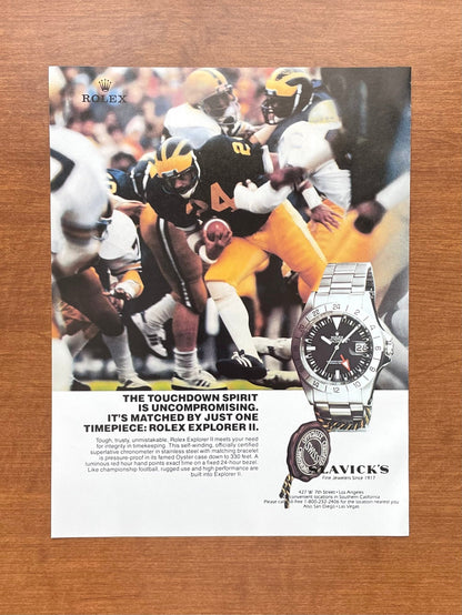 1983 Rolex Explorer II Ref. 1655 "Touchdown Spirit" Advertisement