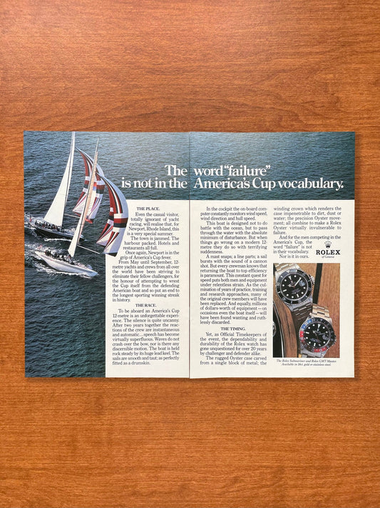 1983 Rolex Submariner and GMT Master "America's Cup" Advertisement