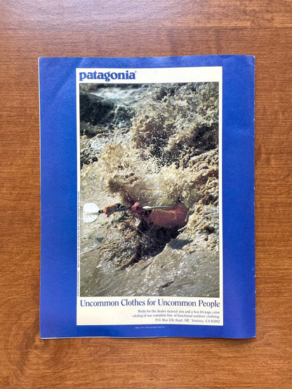 1984 Patagonia "Uncommon Clothes for Uncommon People" Kayak Advertisement