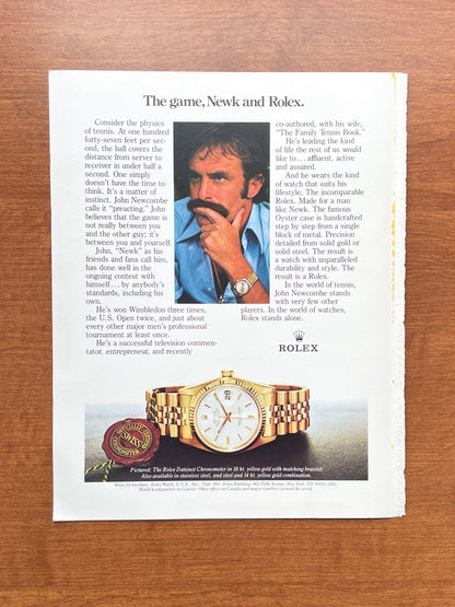 1984 Rolex Datejust Ref. 16018 feat. John Newcombe Advertisement