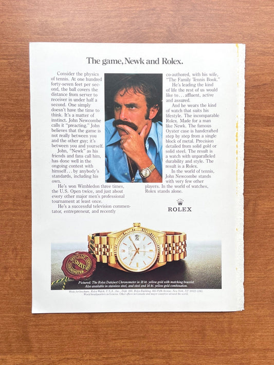 1984 Rolex Datejust Ref. 16018 feat. John Newcombe Advertisement