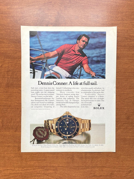 1984 Rolex Submariner Ref. 1680 feat. Dennis Conner Advertisement