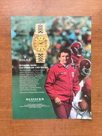 1985 14kt. Gold Rolex Date Ref. 15038 "Winning Ways" Advertisement