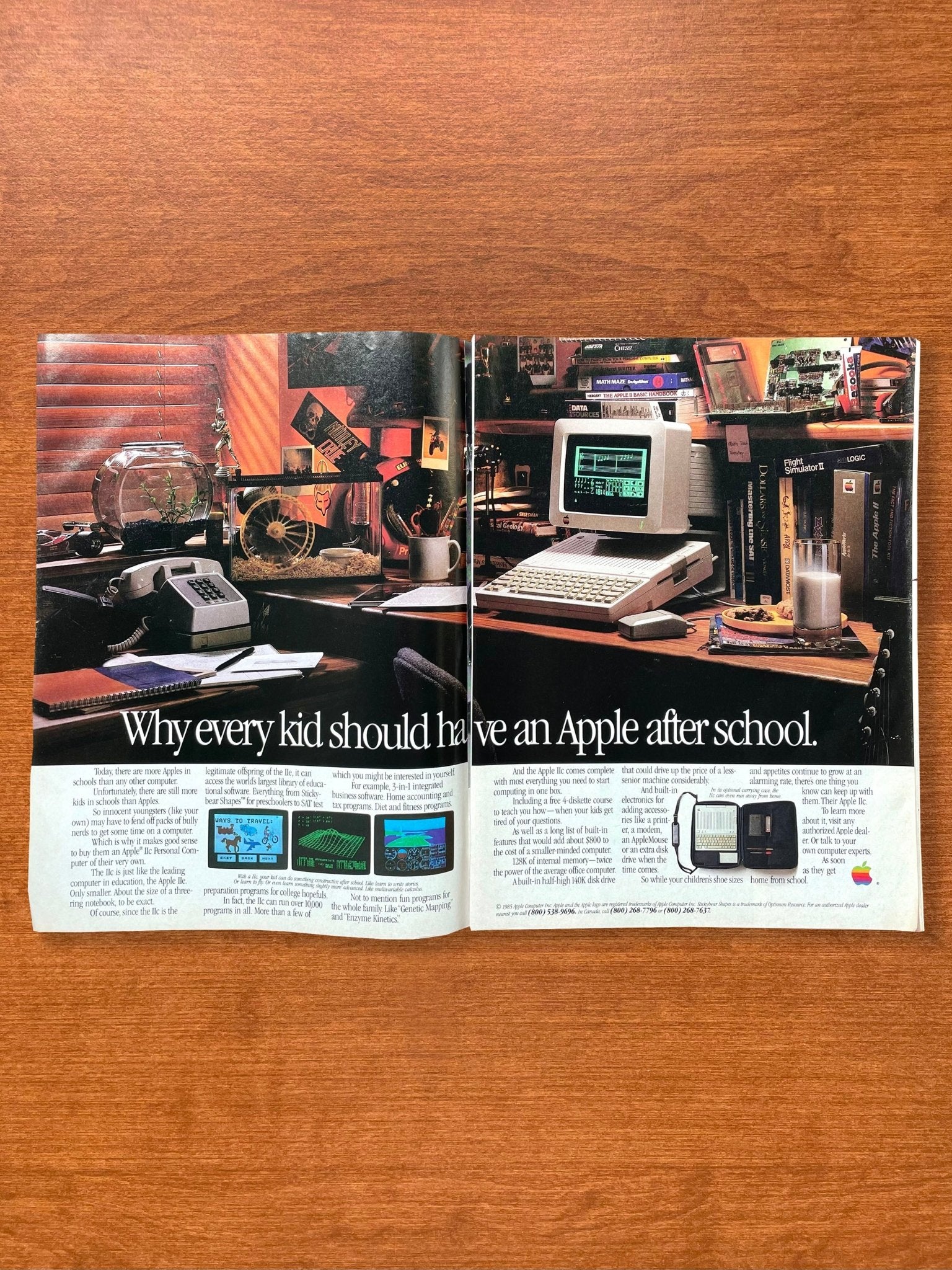 1985 Apple Computer "every kid should have an Apple after school" Advertisement