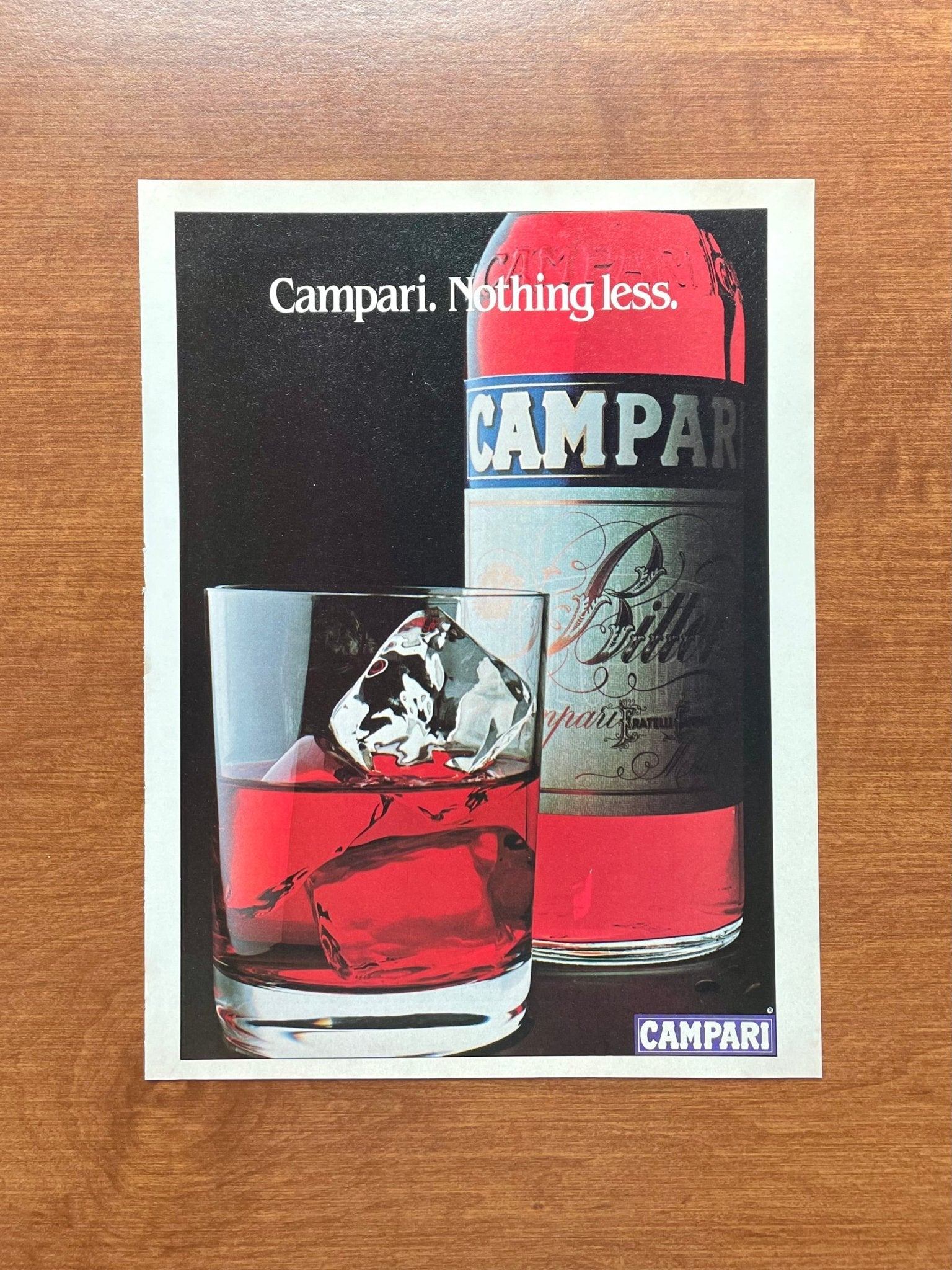 1985 Campari "Nothing less" Advertisement
