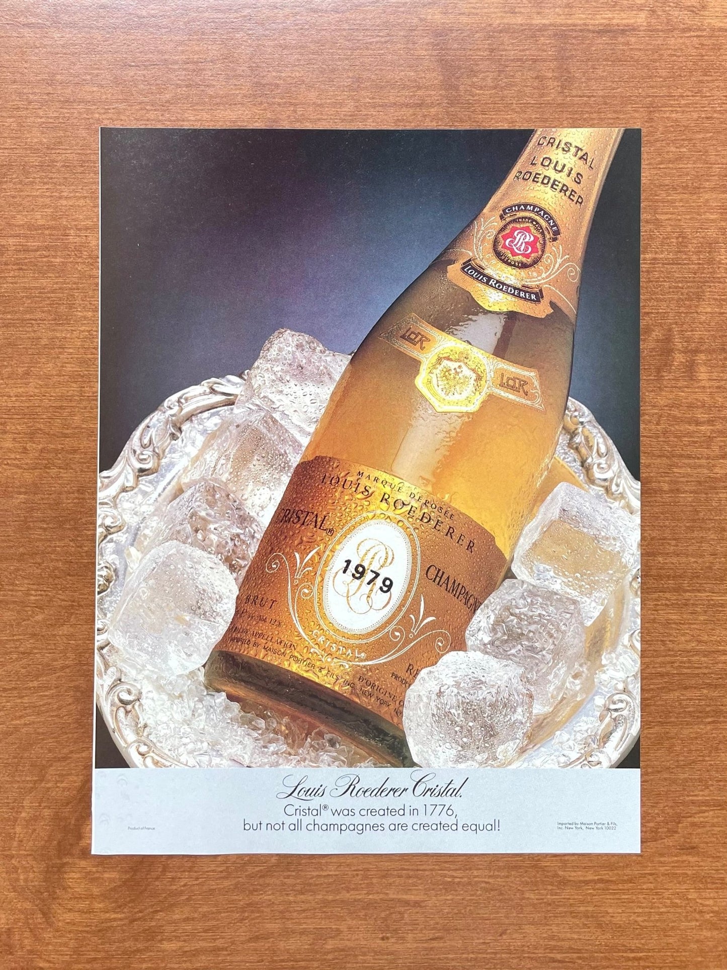 1985 Louis Roederer Cristal Champagne Advertisement