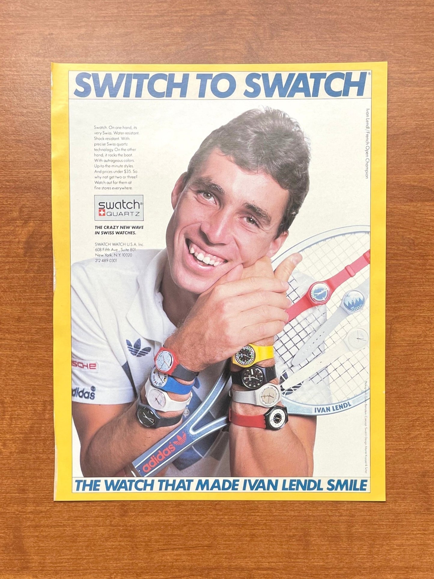 1985 "Switch to Swatch" feat. Ivan Lendl Advertisement