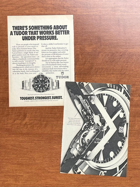 1985 Tudor "Lollipop" Submariner Ref. 76100 Advertisement