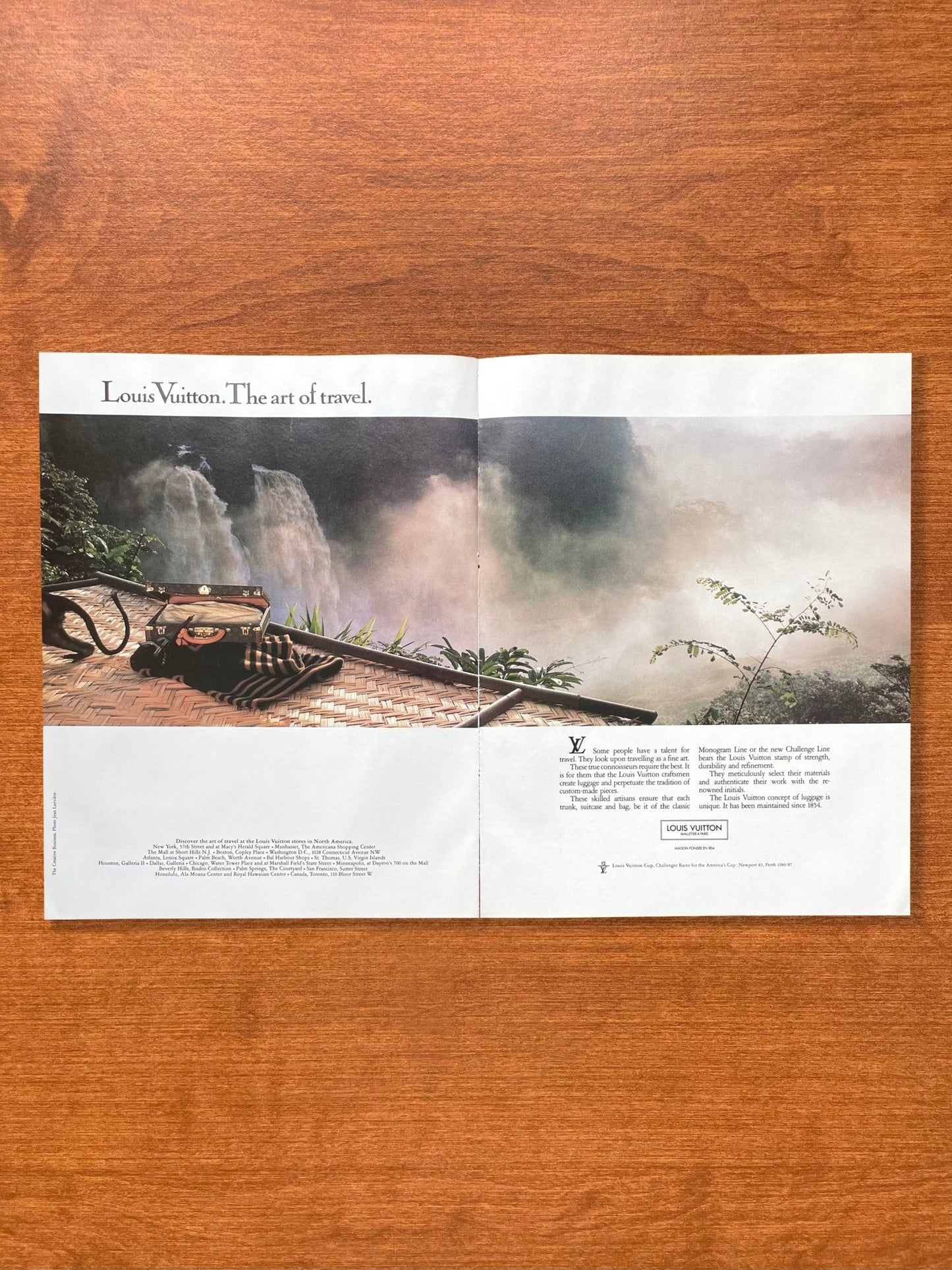 1986 Louis Vuitton 2 - page Advertisement