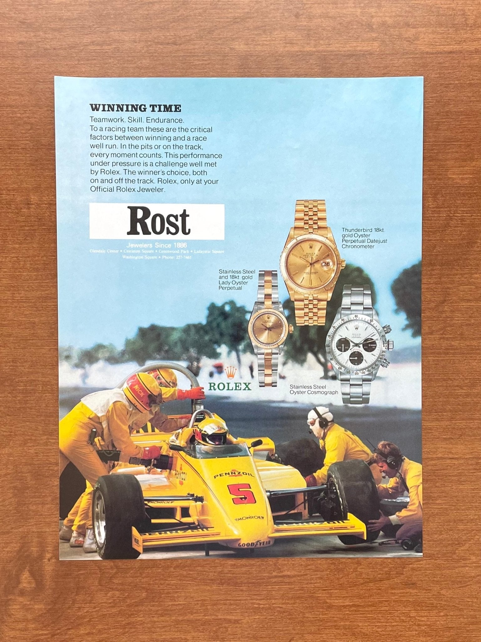 1986 Rolex "Big Red" Daytona Ref. 6265 Advertisement