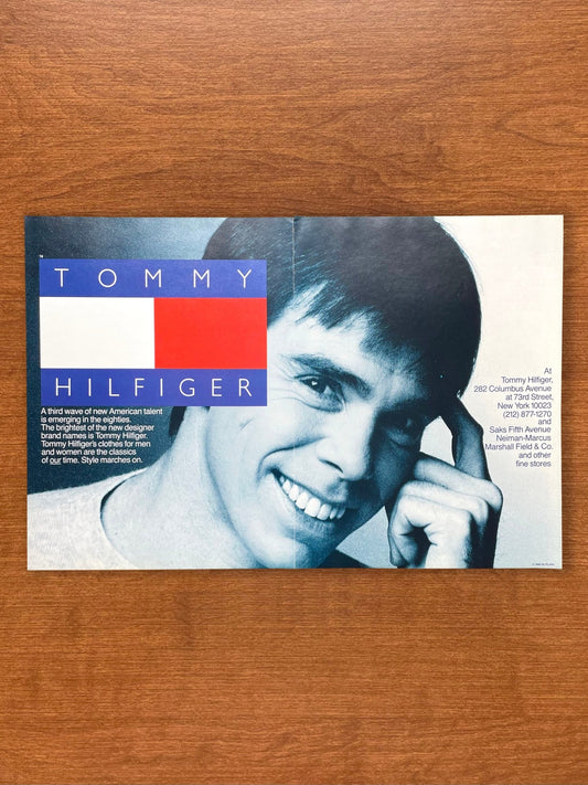 1986 Tommy Hilfiger "new American talent" Advertisement
