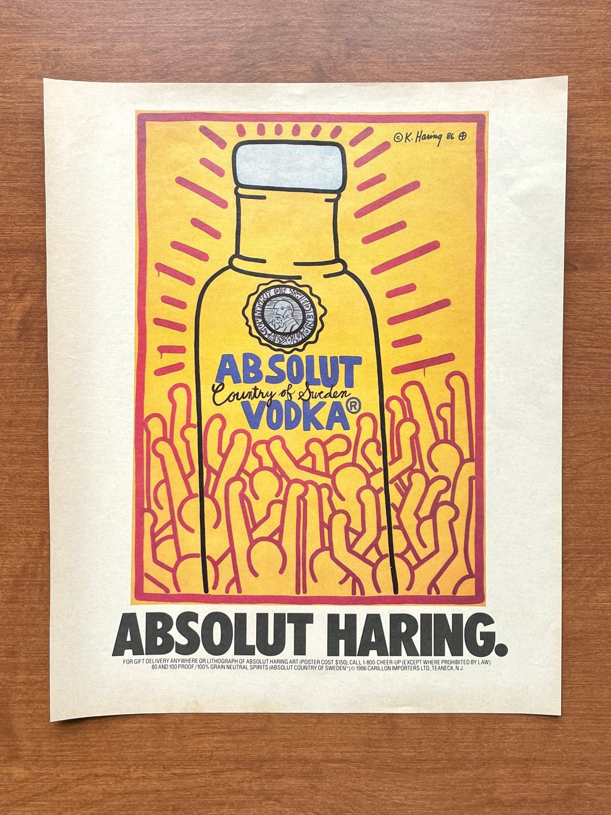 1993 Absolut Keith "Haring" Vodka Advertisement | Ad Patina
