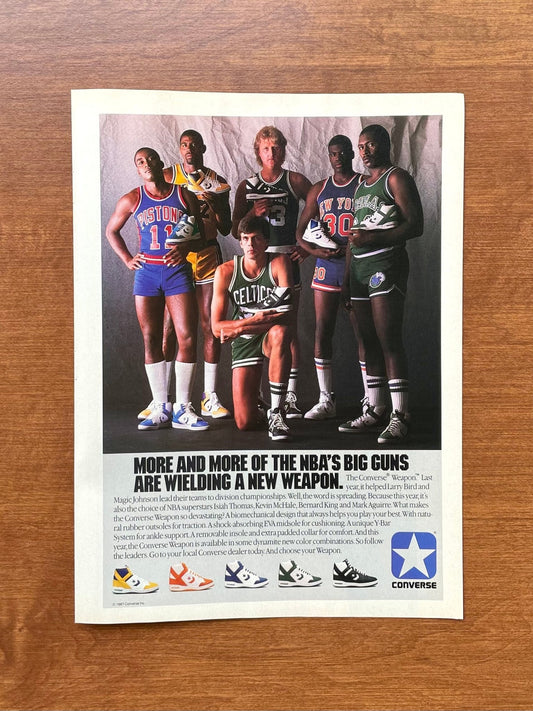 1987 Converse Weapon Sneaker with NBA players "Big Guns" Advertisement