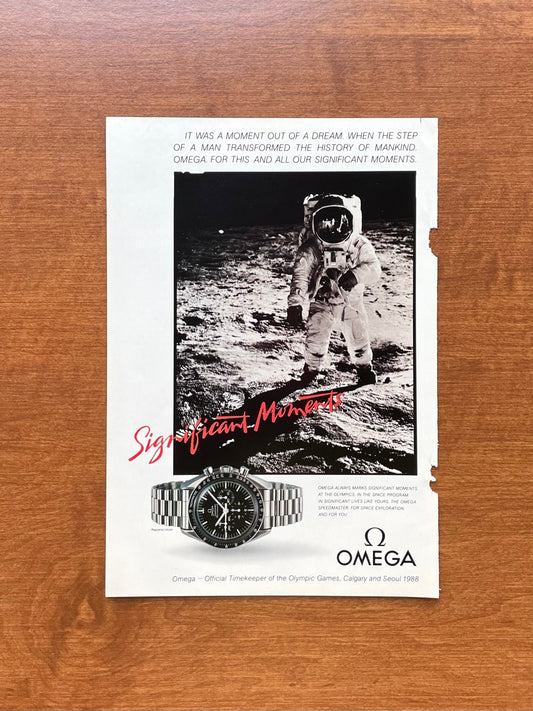 1987 Omega Speedmaster "Significant Moments" Advertisement