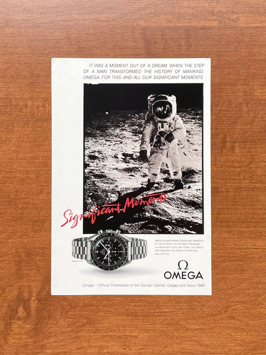 1987 Omega Speedmaster "Significant Moments" Advertisement