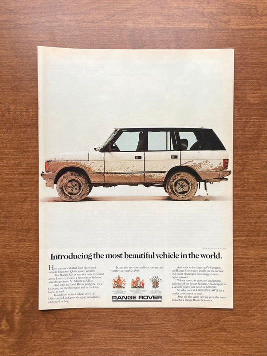 1987 Ranger Rover "most beautiful vehicle..." Advertisement