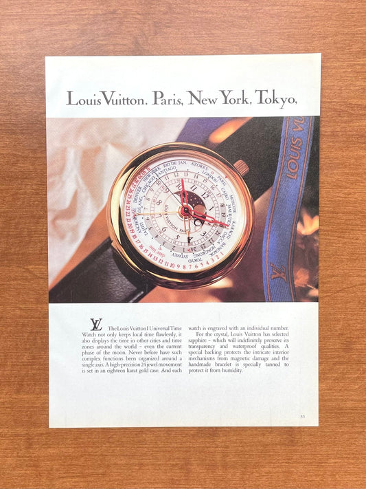 1988 Louis Vuitton Monterey I Watch by Gae Aulenti Advertisement