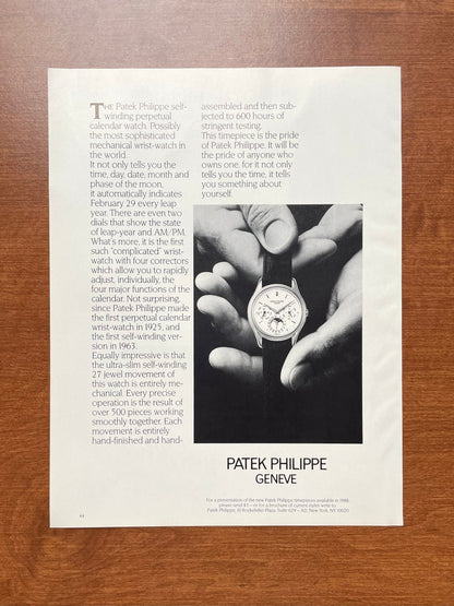 1988 Patek Philippe Ref. 3940 Advertisement
