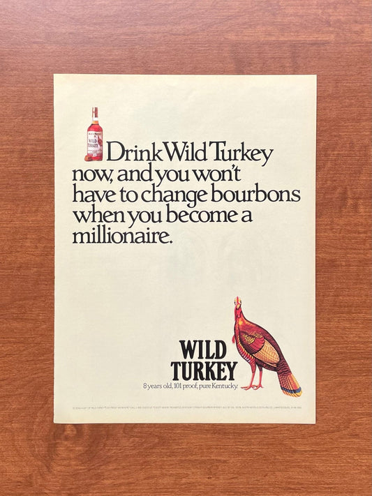 1988 Wild Turkey "when you become a millionaire" Advertismement