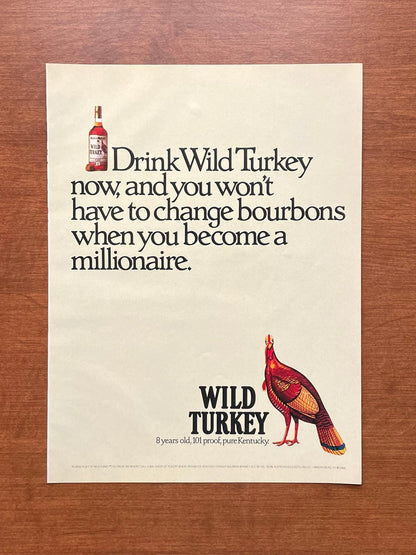 1988 Wild Turkey "when you become a millionaire" Advertismement
