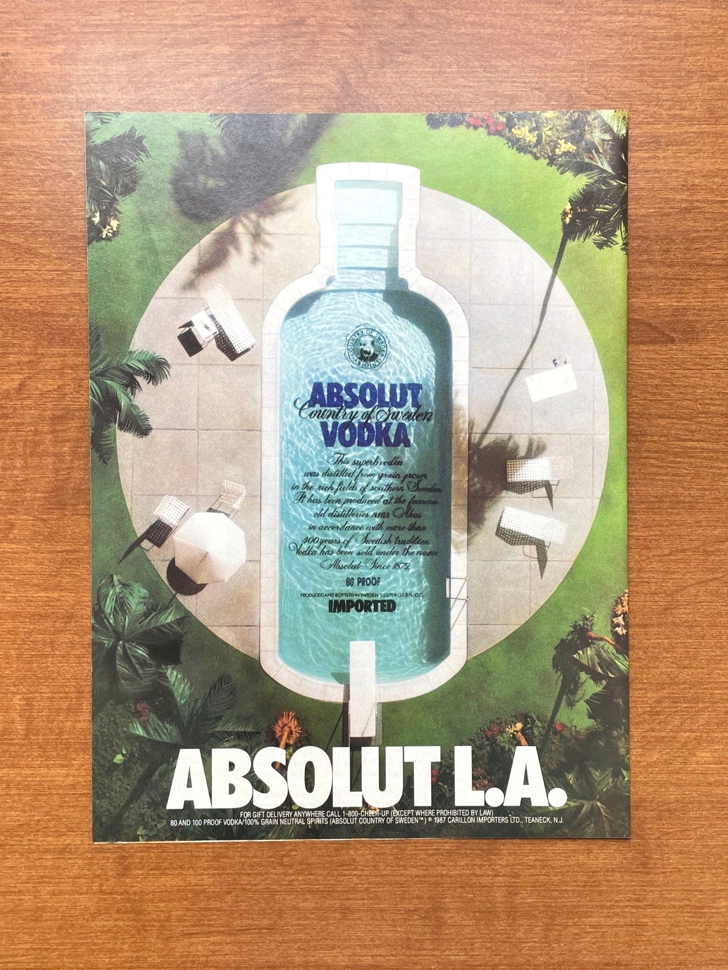 1989 Absolut L.A. Vodka Advertisement