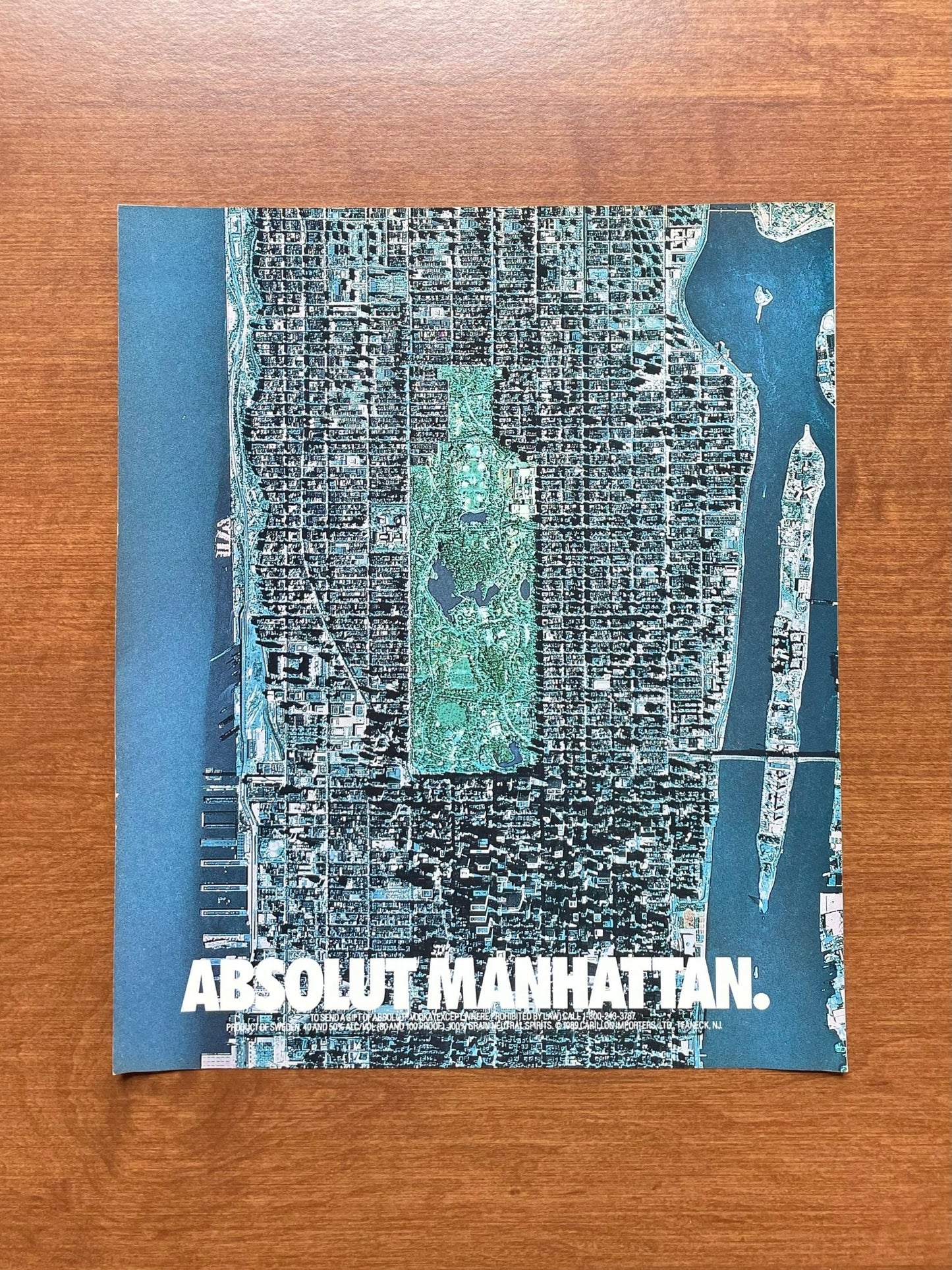 1989 Absolut Manhattan Vodka Advertisement