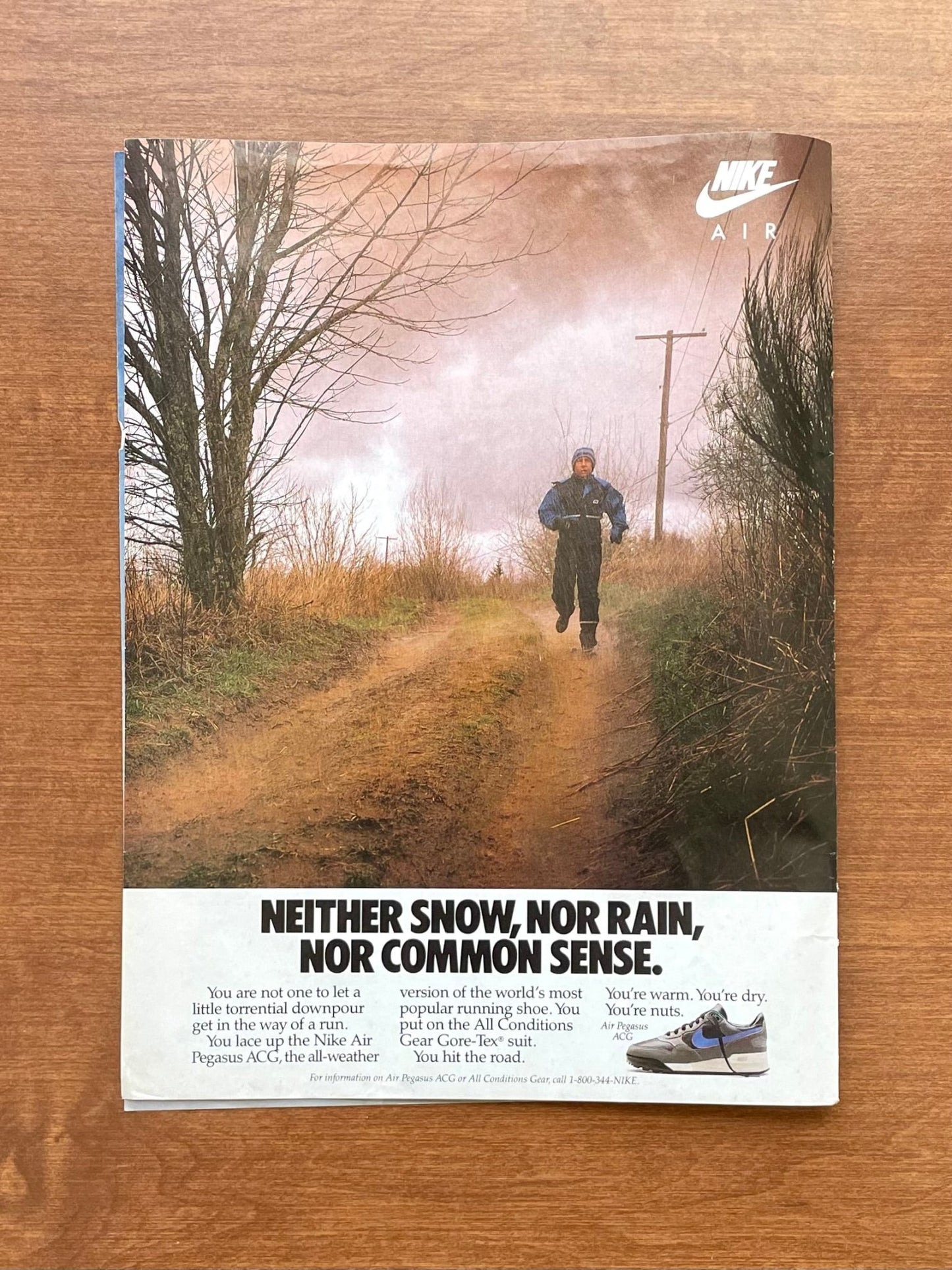 1989 Nike "Neither snow, nor rain..." Advertisement