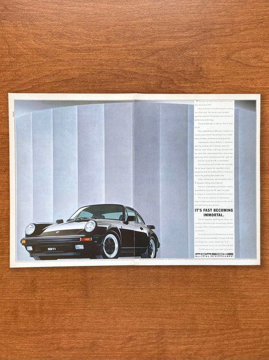 1989 Porsche 911 "It's fast becoming immortal." Advertisement
