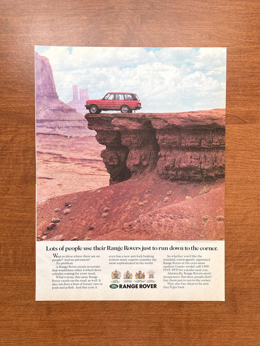 1989 Range Rover "run down to the corner" Advertisement