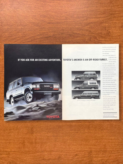 1989 Toyota Land Cruiser "Exciting Adventure" Advertisement