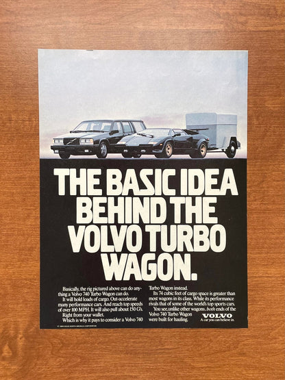 1989 Volvo 740 Turbo Wagon with Lamborghini Advertisement