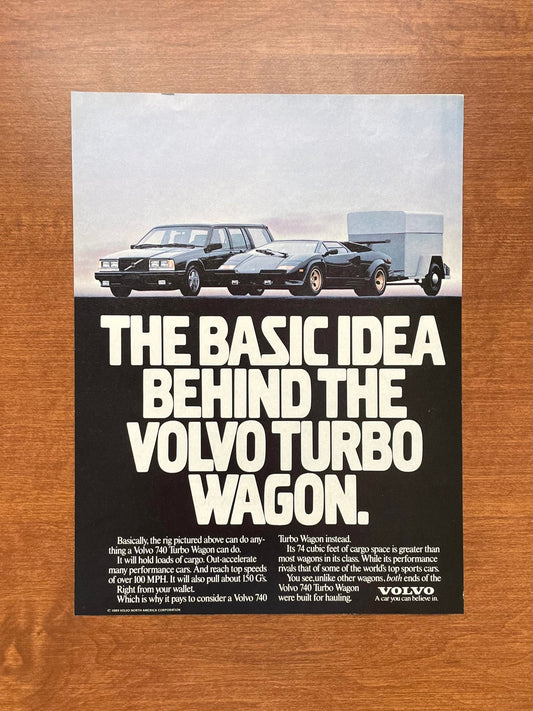 1989 Volvo 740 Turbo Wagon with Lamborghini Advertisement