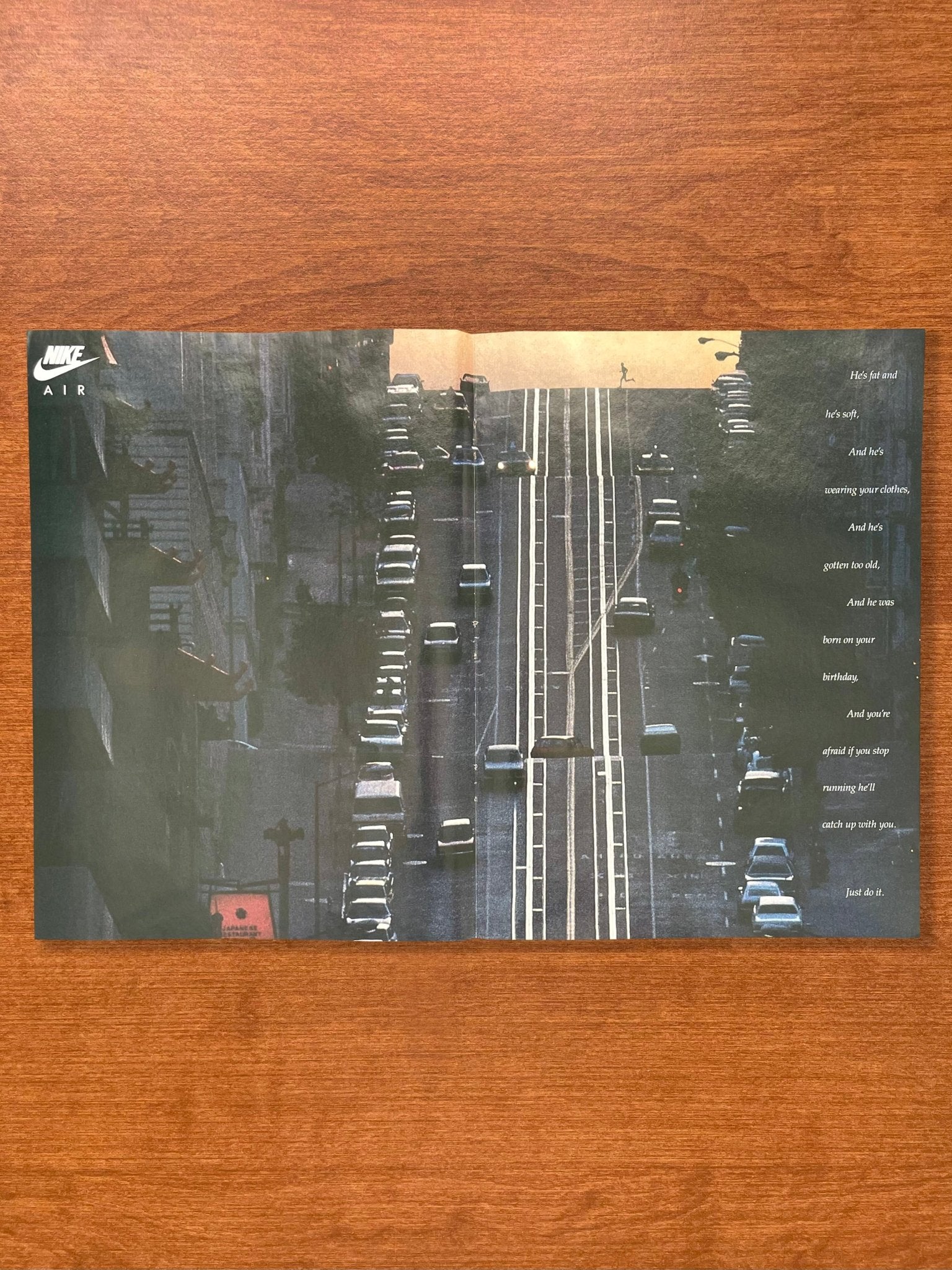 1990 Nike Air "He's fat and he's soft... Just do it." Advertisement