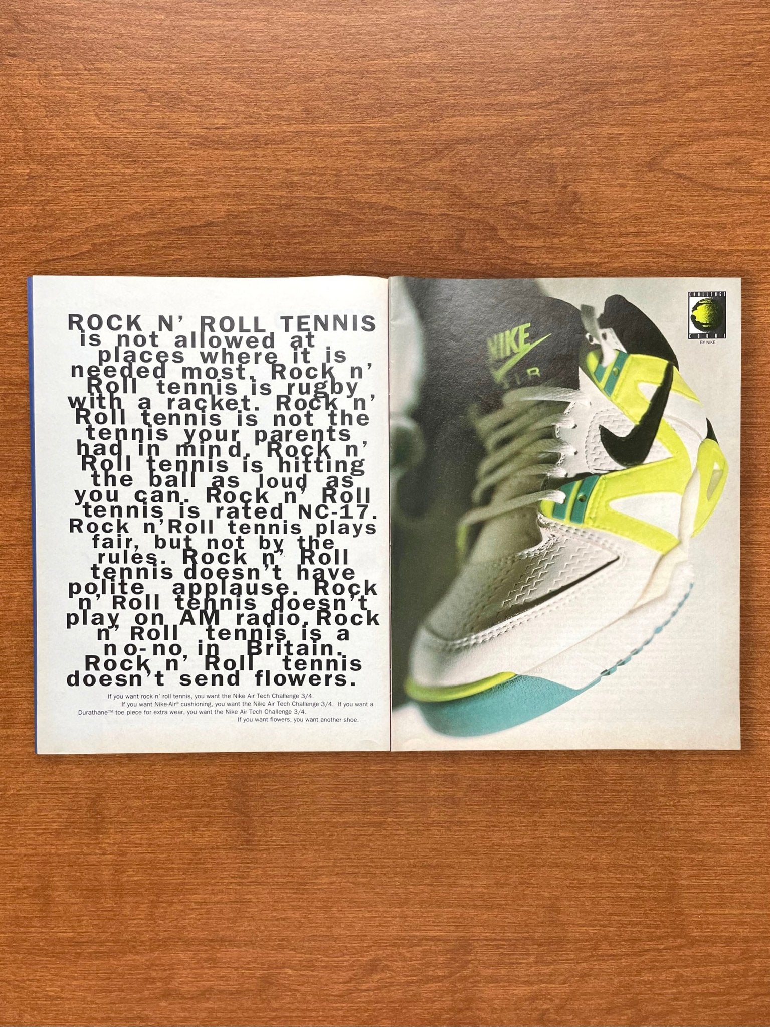 1990 Nike Air Tech Challenge 3/4 "Andre Agassi" Advertisement