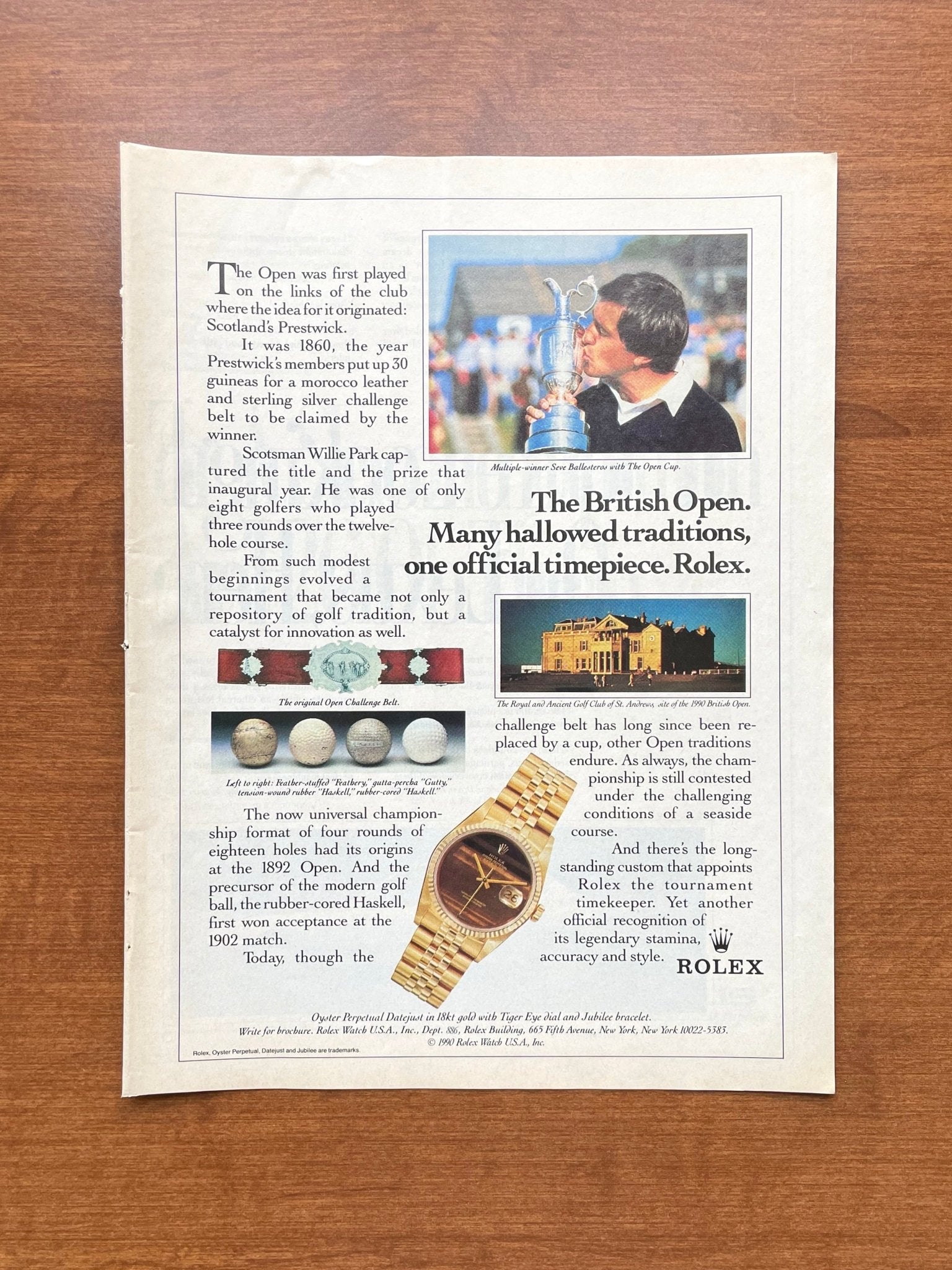 1990 Rolex Datejust Ref. 16238 with Tiger Eye dial Advertisement