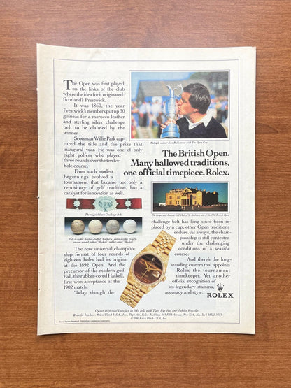 1990 Rolex Datejust Ref. 16238 with Tiger Eye dial Advertisement