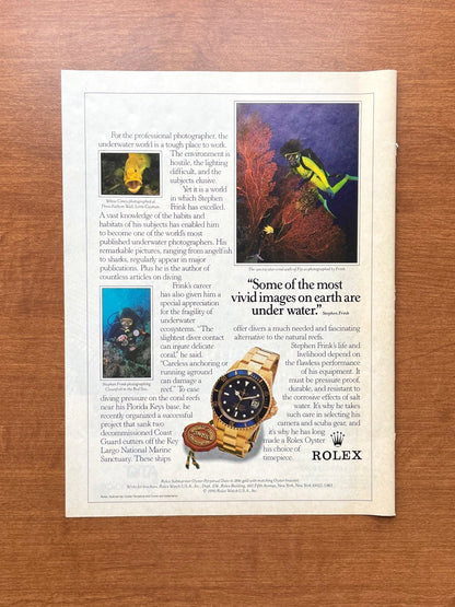 1990 Rolex Submariner Ref. 16618 "most vivid images on earth..." Advertisement