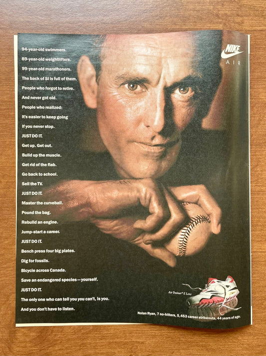 1991 Nike Air Nolan Ryan Advertisement