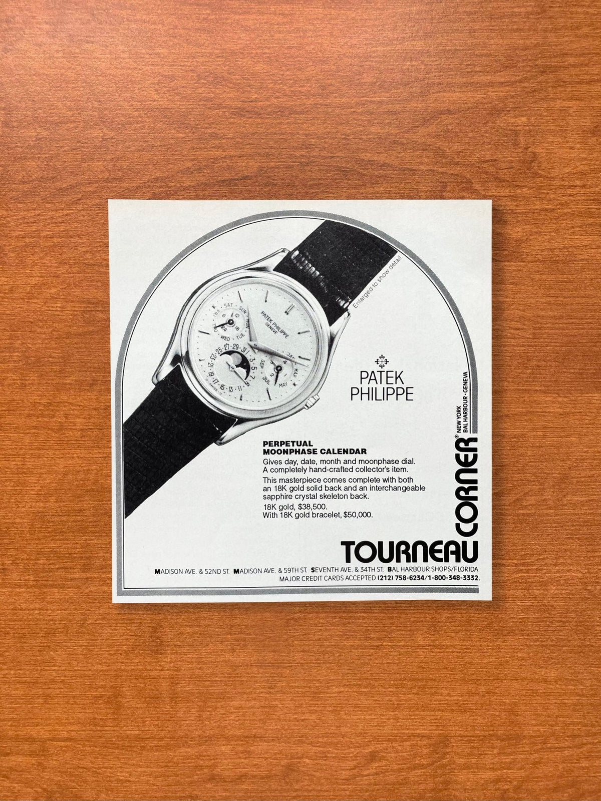 1991 Patek Philippe at Tourneau Corner Advertisement
