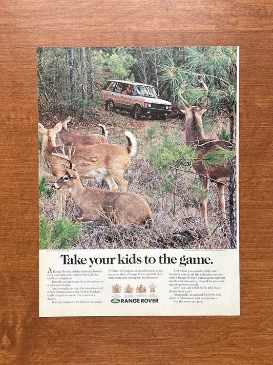 1991 Range Rover "Take your kids to the game." Advertisement
