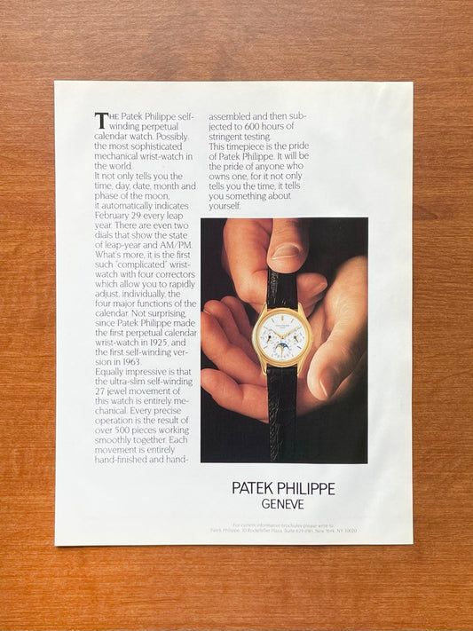 1992 Patek Philippe Perpetual Calendar Ref. 3940 Advertisement