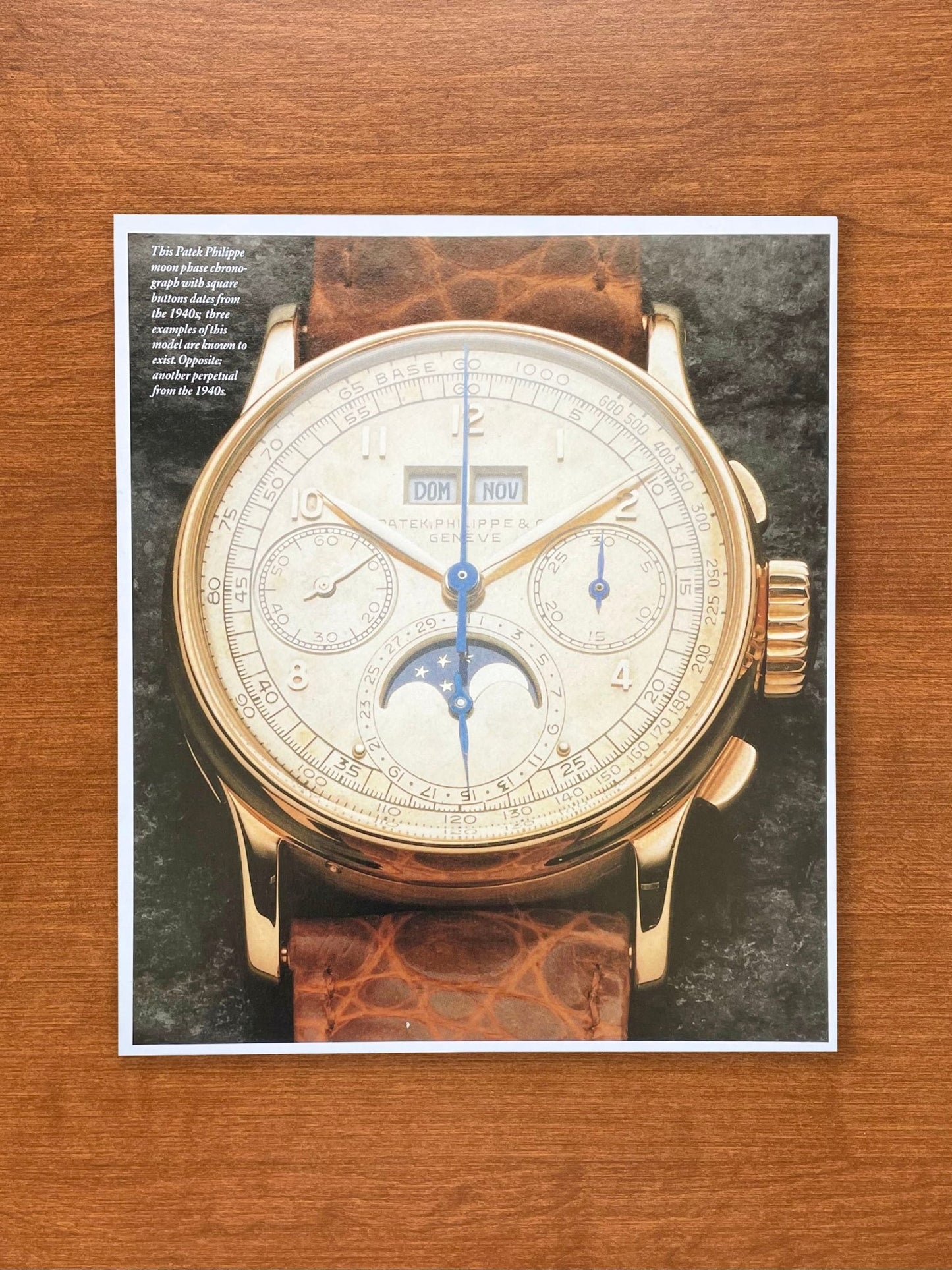 1992 Patek Philippe Ref. 1518 Original Magazine Page Image