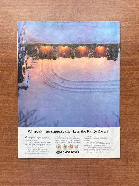 1992 Range Rover "Where do you suppose they keep..." Advertisement