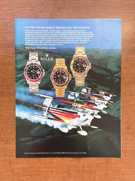1992 Rolex GMT Master "Flying Excellence" Advertisement