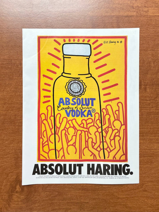 1993 Absolut Keith "Haring" Vodka Advertisement